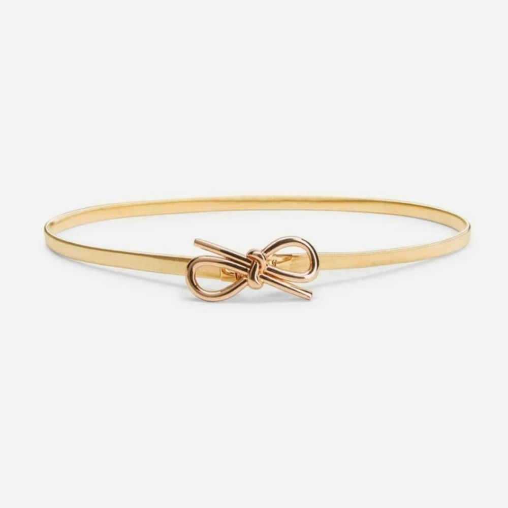 Metal knot design waist belt